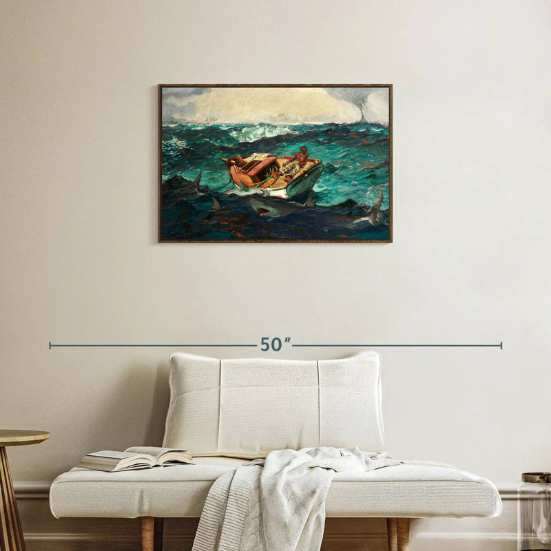Le Gulf Stream 1899, Cadre flottant en noyer, 31 po x 21 po