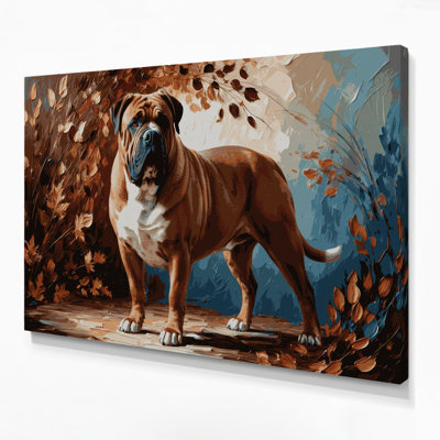 Dogs Bullmastiff Black Canvas Wall Art