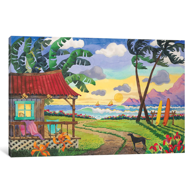 Sunset In Paradise by Robin Wethe Altman - Painting on Canvas, 66.04 cm H x 45.72 cm W x 1.91 cm D, Wrapped Canvas