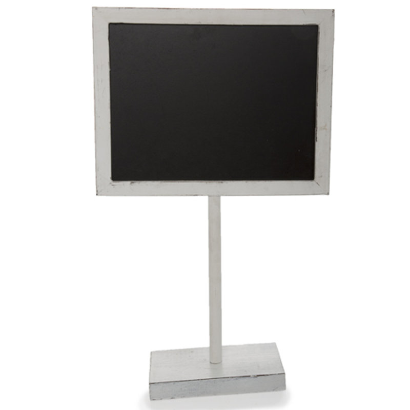 Tableau noir en bois, Blanc vieilli, H 1 pi 11 po x l 1 pi