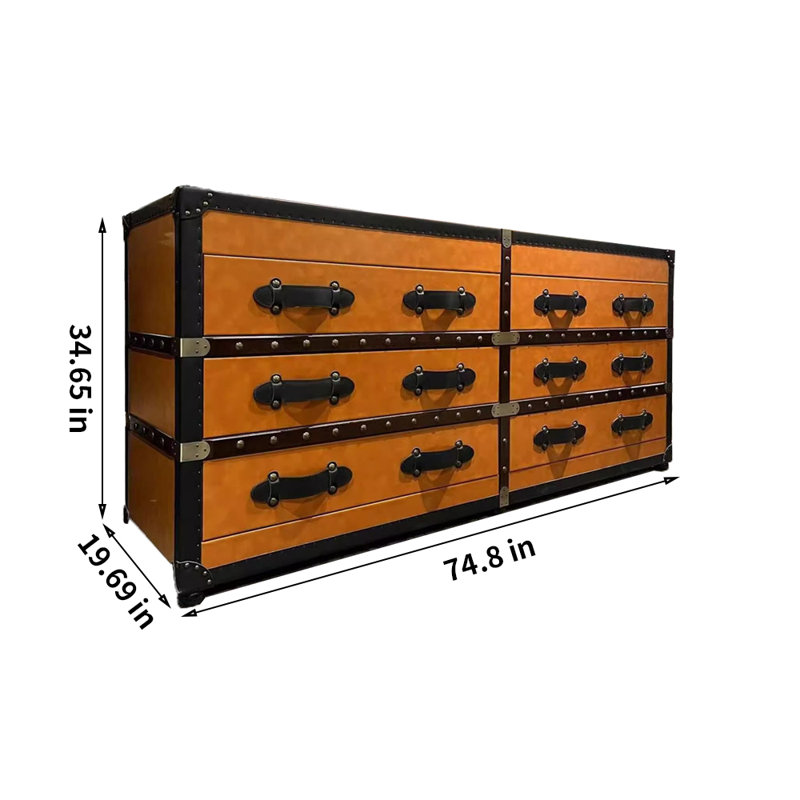 Commode à tiroirs rétro de style campagnard américain