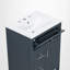 Meuble-lavabo autoportant 24 po avec lavabo en céramique, rangement rabattable et 2 tiroirs, transitionnel, petit espace-1360208983