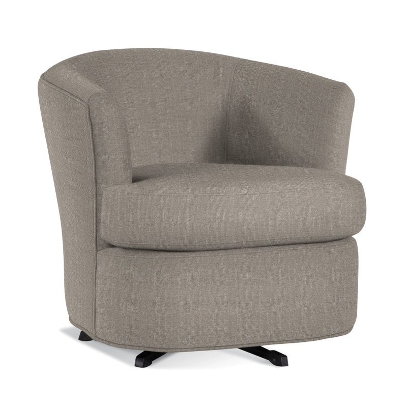 Swivel Barrel Chair, Stone Crypton Performance; 0884-83
