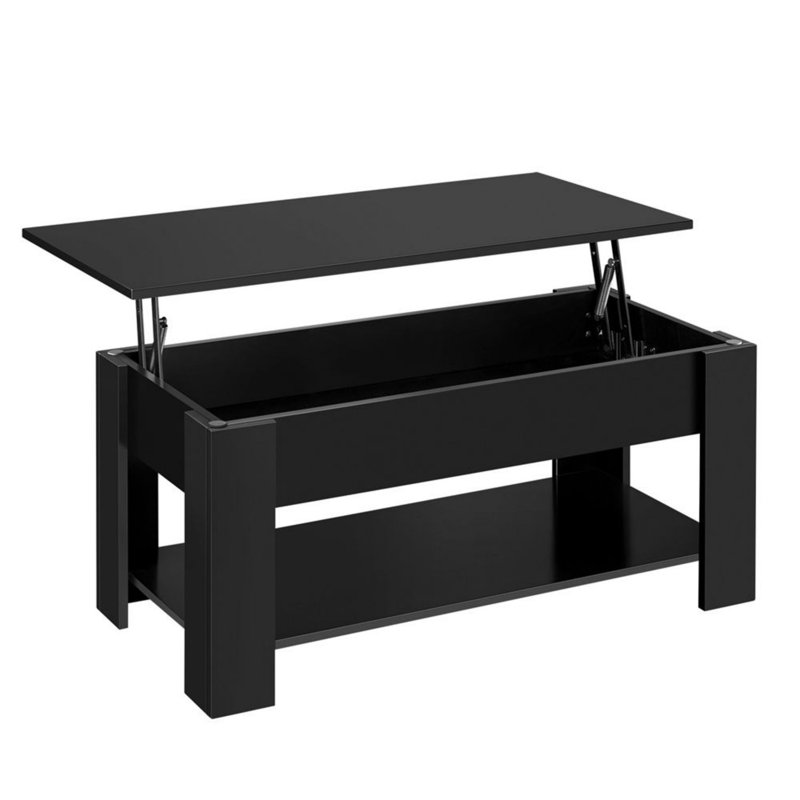 Table basse Ajeem, H 22 po x L 38,6 po x l 19,7 po, Noir, noir, noir, noir
