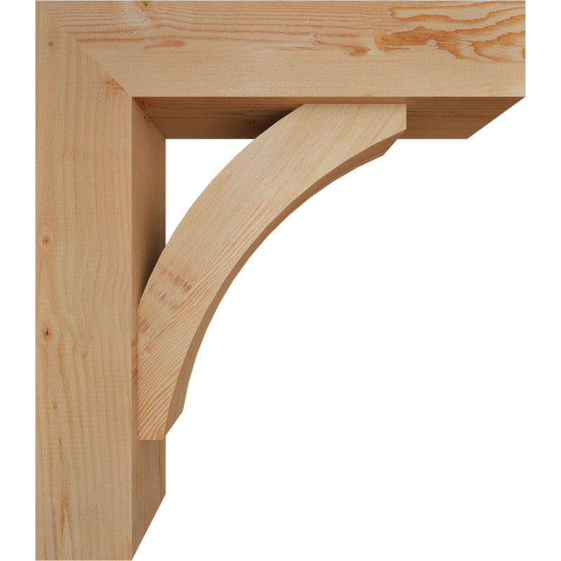 Thorton Block Bracket with Offset Brace, 32 x 28, 7 1/2"W Douglas Fir (Smooth)