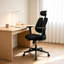 Chaise de bureau ergonomique à dossier divisé avec appui-tête 2d réglable et accoudoirs 4d-862973481
