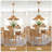 Large 24" Aged Brass Rattan Pendant Light