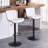 Denan Swivel Adjustable Height Bar Stools, Faux Leather Modern Bar Stools, Upholstered Counter Stool-452764895