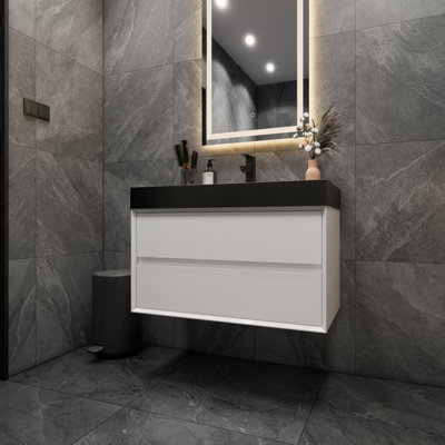 Ensemble de meuble-lavabo simple mural 36 po Golitz