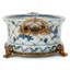 Blue White Oval Basin with Ormolu