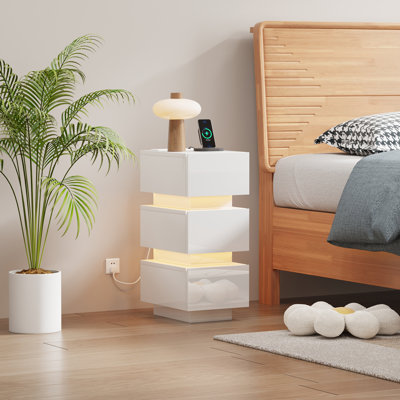 25 cm W Bedside Table