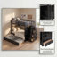  Lit superposé double avec escalier de rangement et lit gigogne simple pour la chambre à coucher - Espresso-1823733561
