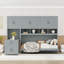 Twin Wood Murphy Bed with Storage and Desk and Wardrobe-1365021183