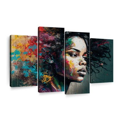 Reproduction d'art sur toile, 4 pièces par Jude A