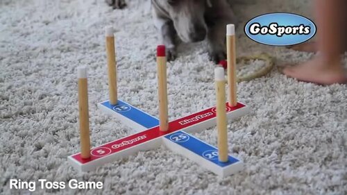 GoSports Premium Wooden Ring Toss Game –