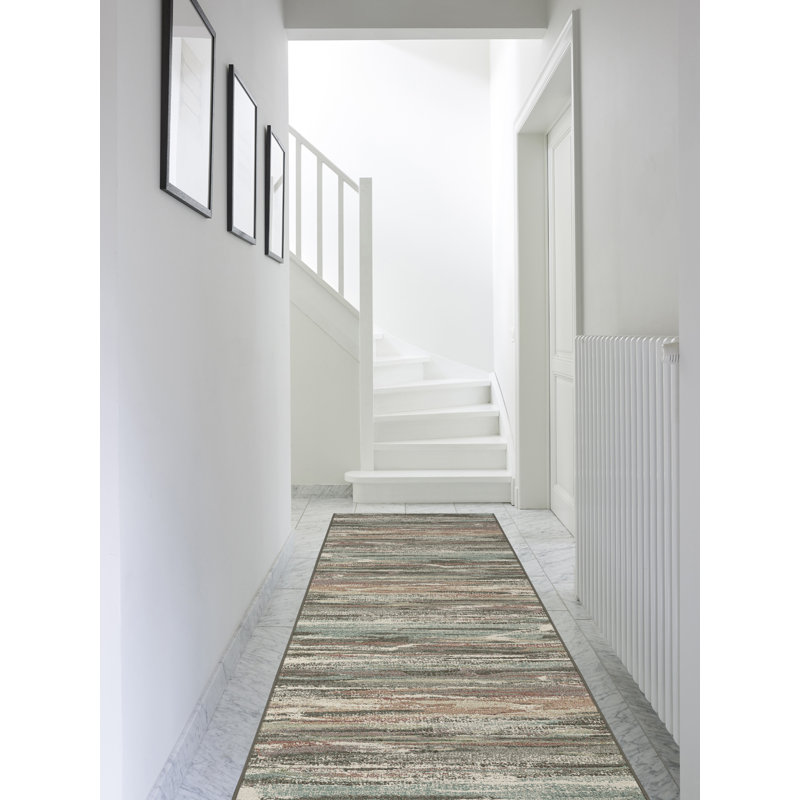 Galleria Brown/Terracotta/Blue Rug, Runner 67 x 330cm