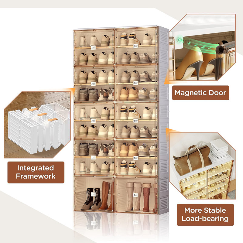 36 Pair Stackable Shoe Storage Box