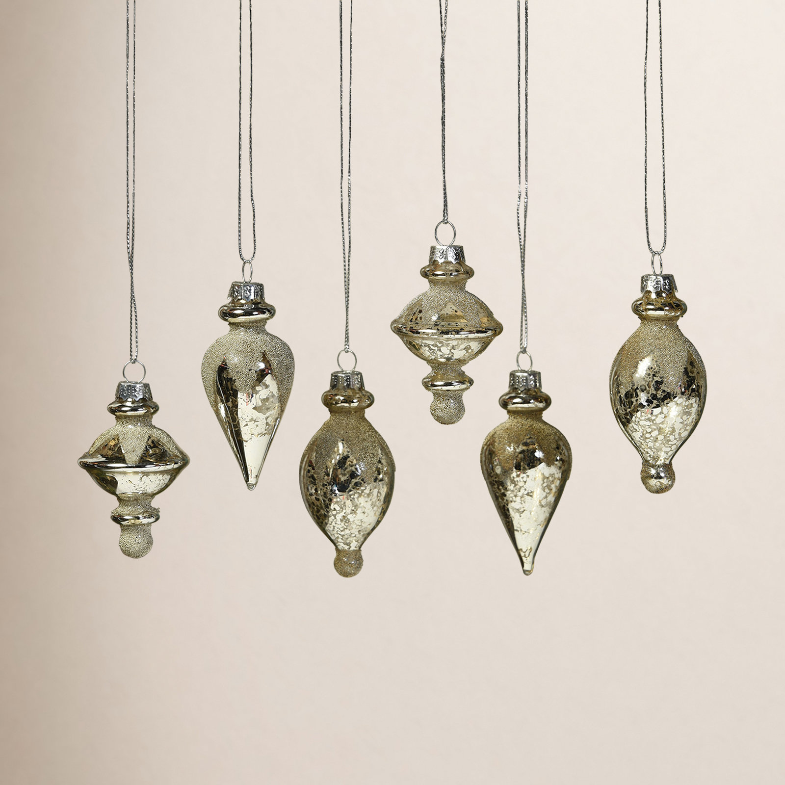 Avaan 3" Glass Finial Ornament
