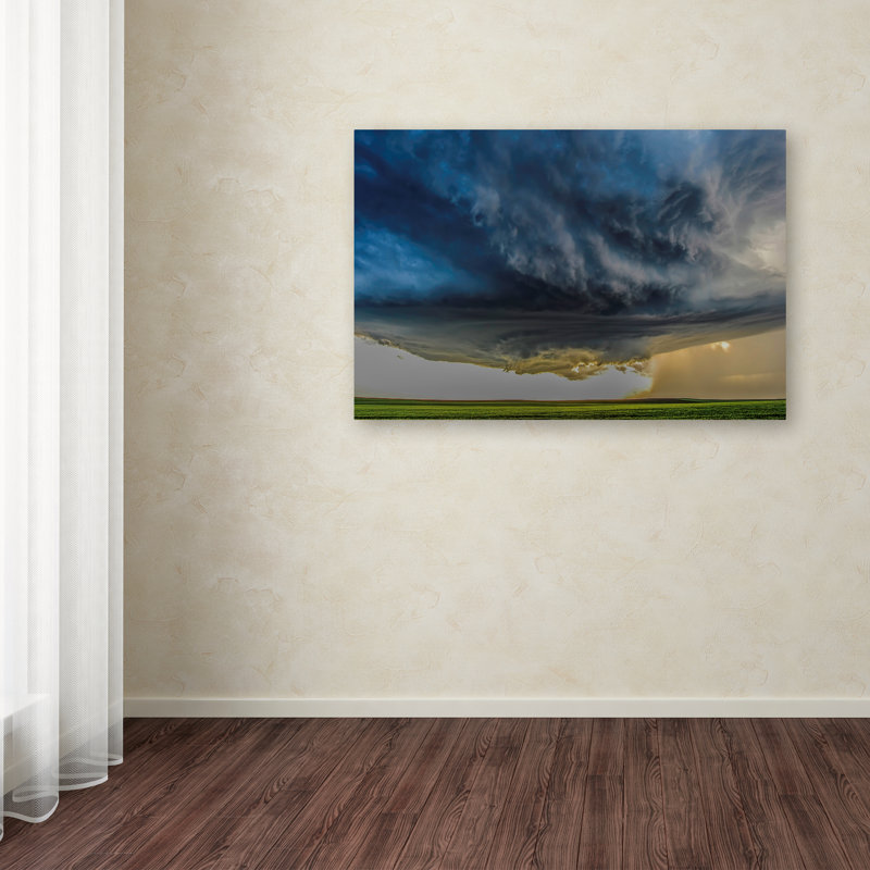 « storm over greenfield », impression sur toile tendue, H 30 po x l 47 po