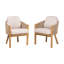 Chaise de salle à manger avec accoudoirs Grotta (ensemble de 2)