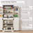 Aaleah 72'' Kitchen Pantry with 8 Hanging Shelves, Freestanding Kitchen Pantry Cabinet with Adjustable Shelves, Magnetic Doors and Anti-Tip Design-1600064340