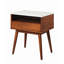 Table de bout 1 pièce avec table d'appoint en faux marbre et tiroir