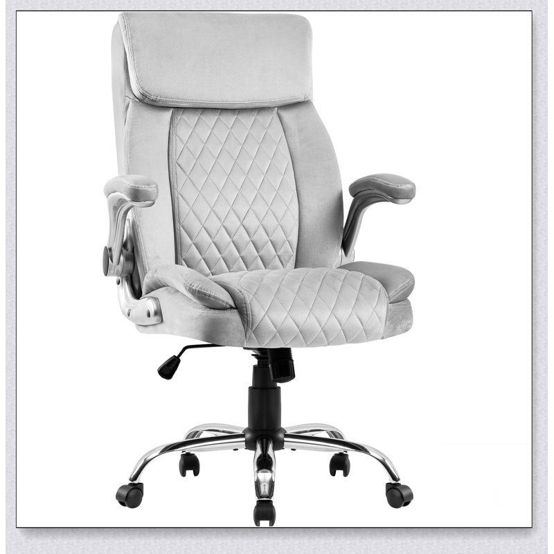 Fauteuil de bureau pivotant en velours