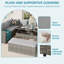  Ensemble de conversation pour canapé modulaire en osier 6 pièces 6 pièces