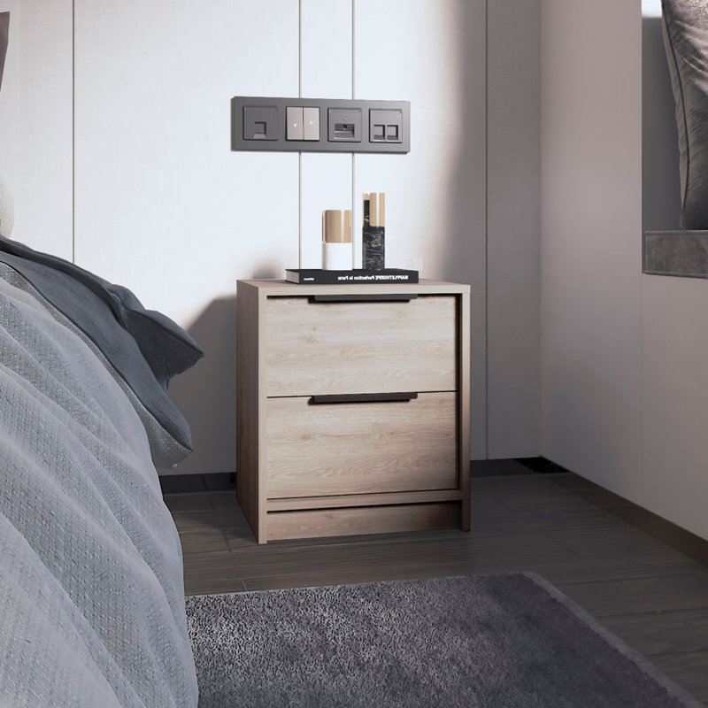 Eter 16.1'' W Nightstand, Light Gray