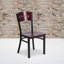 Jyun Decorative 4 Square Back Metal Restaurant Chair-1337296676