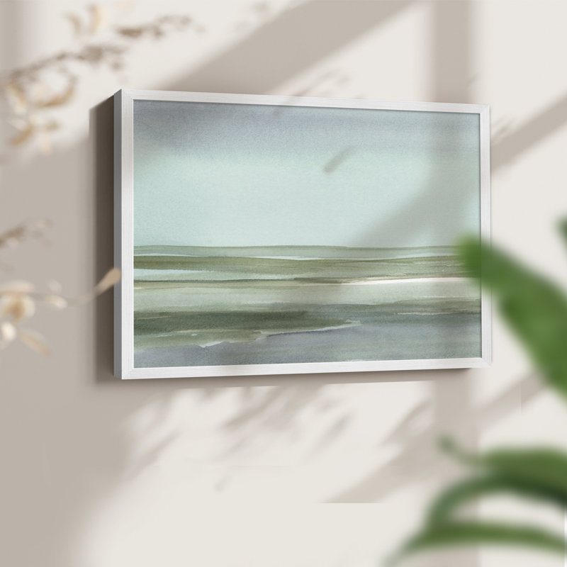 Aqua Reflections I - impression encadrée - réversible, H 8 po x l 10 po, Blanc