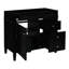Meuble-lavabo de 36 po au design moderne. 2 tiroirs et un tiroir basculant. Cadre en bois massif. . Noir Poids du colis: 83,6 lb, rangement de 36 po. Et bois. . Look envoûtant-576828200-576828206