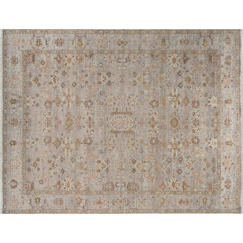 Tapis rectangulaire contemporain en laine noué à la main