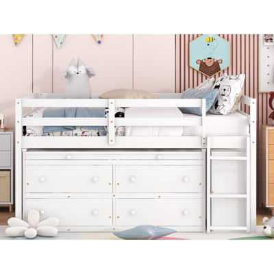 Henretter Kids Loft Bed with Drawers