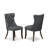 5 Piece Dining Room Furniture Set Includes a Square Solid Wood Table and 4 Polyester Fabric Upholstered Parson Chairs, Antique Walnut-91898326-132276011