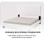 Lit capitonné moderne avec tête de lit ajustable, similicuir, blanc, Queen-1247461251-1247461255