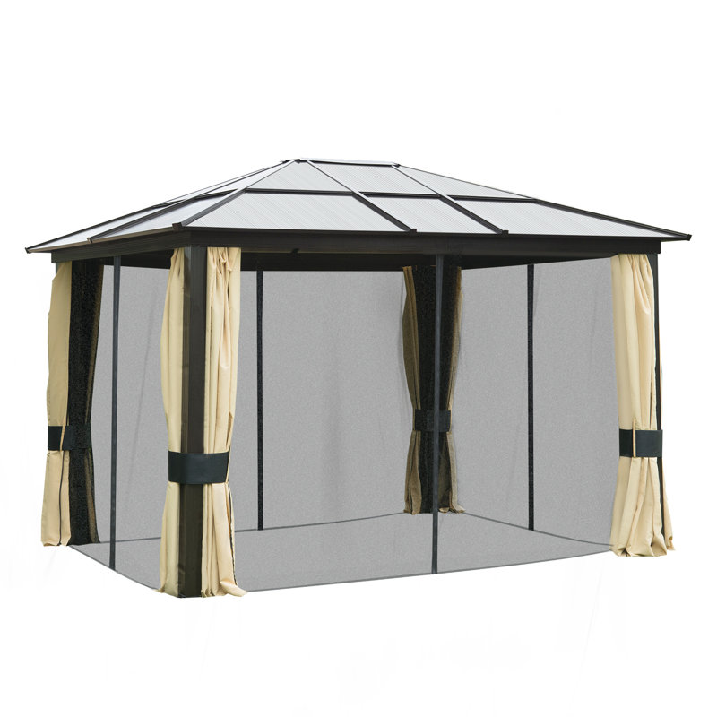 Abri de jardin pour patio en métal x P 10 pi à auvent pliant