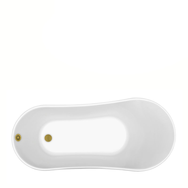 1600.2mm x 718.8mm Soaking Acrylic Bathtub, Brushed Gold, Brushed Gold