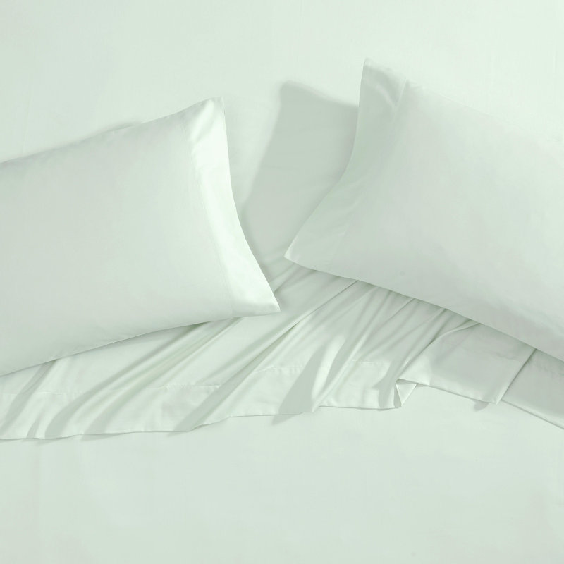Mint Green Cotton Polyester Queen Deep Pocket Sheet Set