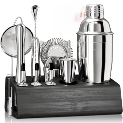 Mixology Bartender Kit Bar Set | 14-Piece Cocktail Shaker Set | Martini Barware Mixing Tools For Home Bartending | Incl. 35 Recipe Cards | Gift Set (2