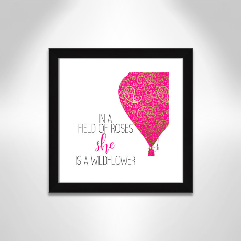 Il s’agit d’un wildflower, H 18 po x l 18 po x P 0,63 po, Cadre noir