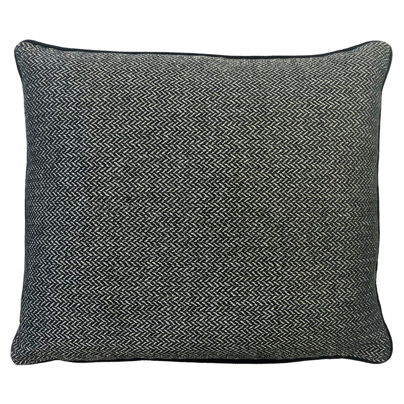 Zena Lumbar Pillow Cover & Insert, Ebony