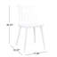 2 chaises de salle à manger de style blanc - polypropylène, dossier fuselé, 2 chaises faciles à assembler et faciles à assembler