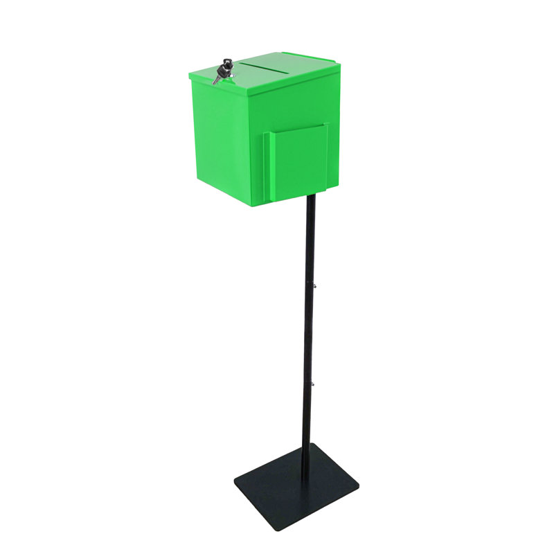 Boîte de donation en métal, Vert
