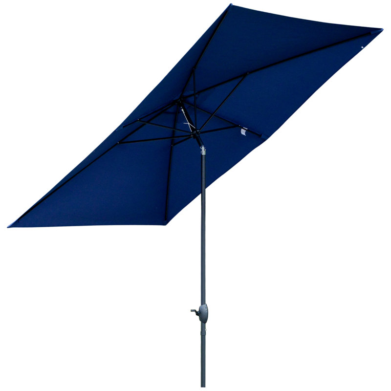 Parasol de marché rectangulaire Kaliope, Bleu