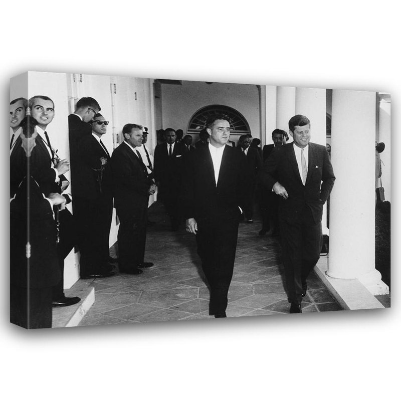 Sargent Shriver with JFK, 34" H x 48" W