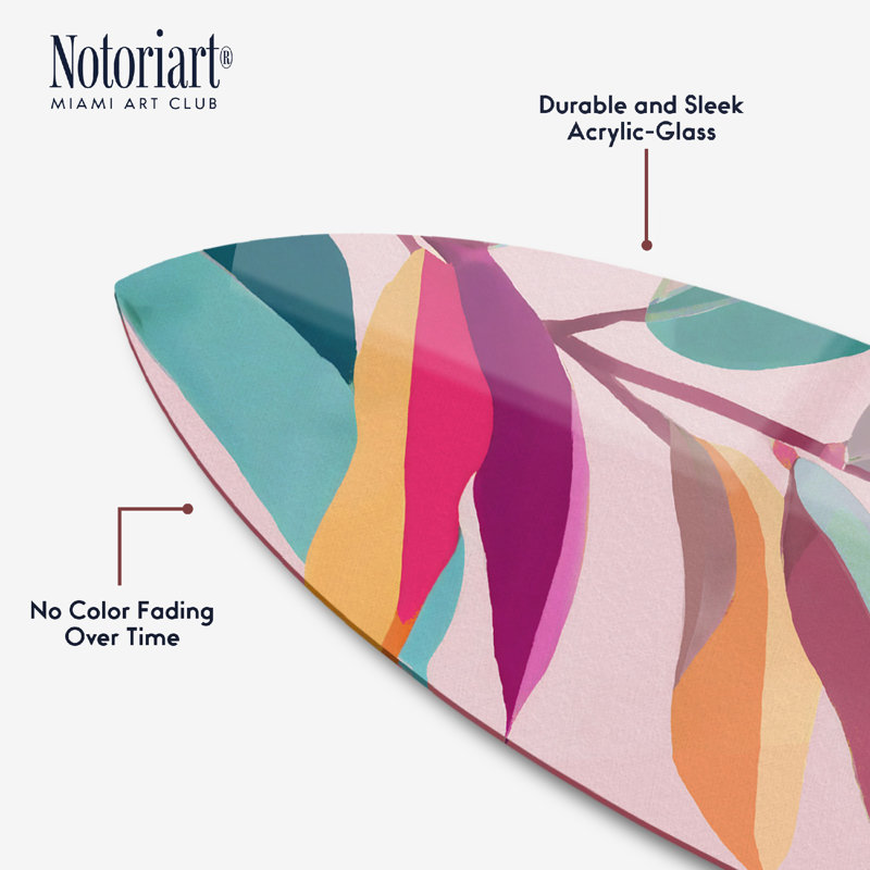 «Bold Modern Color Leaf Surf Acrylique Coastal Wall Art» par Notoriart