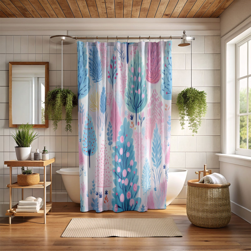 Rideau de douche Blue Glade - Premium, H 74 po x l 71 po