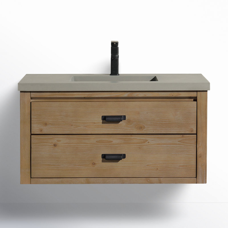Clary 35.8'' Single Bathroom Vanity with Concrete Top