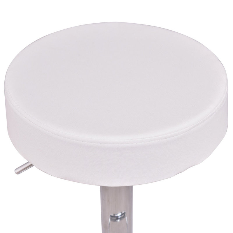 Tabouret pivotant à hauteur réglable, Blanc, 1